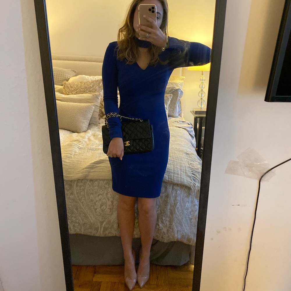 Calvin Klein Cobalt Blue Collar Dress